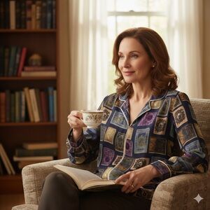Modcloth Co-Host Bookworm Vintage Teacher Top
